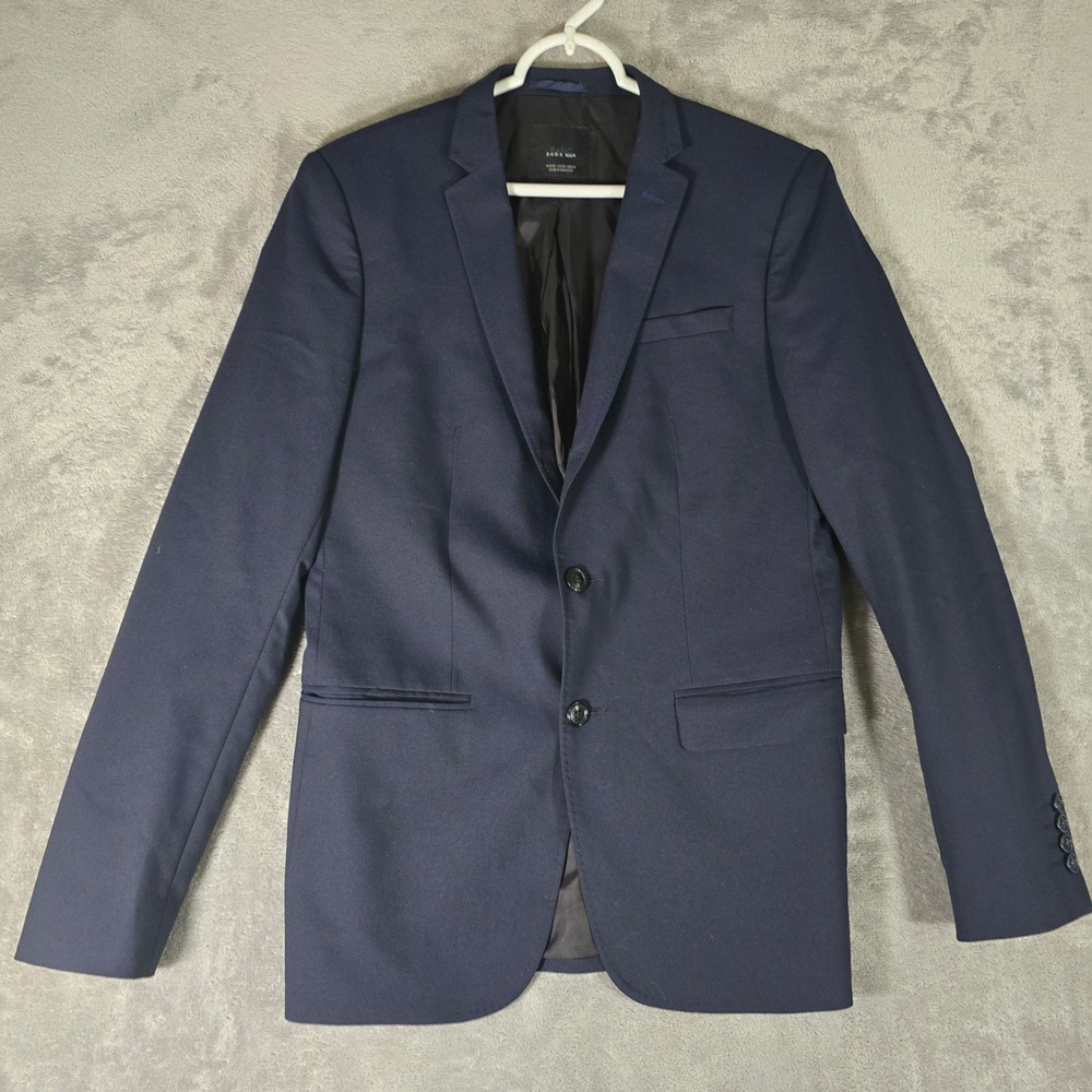 Zara Man Basic Blazer Slim Fit Two Button Navy Bl… - image 2